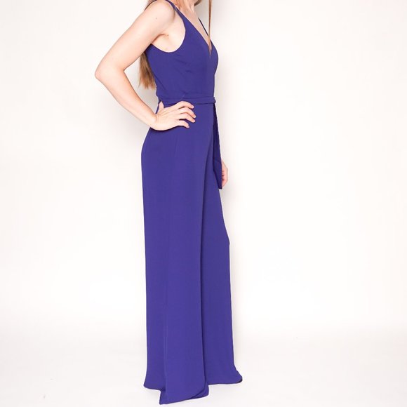 AMANDA UPRICHARD Sapphire Blue Lamar Jumpsuit NWT - Picture 4 of 7